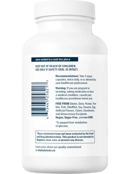 Vital Nutrients, Blood Sugar Support, 120 vegetarian capsules