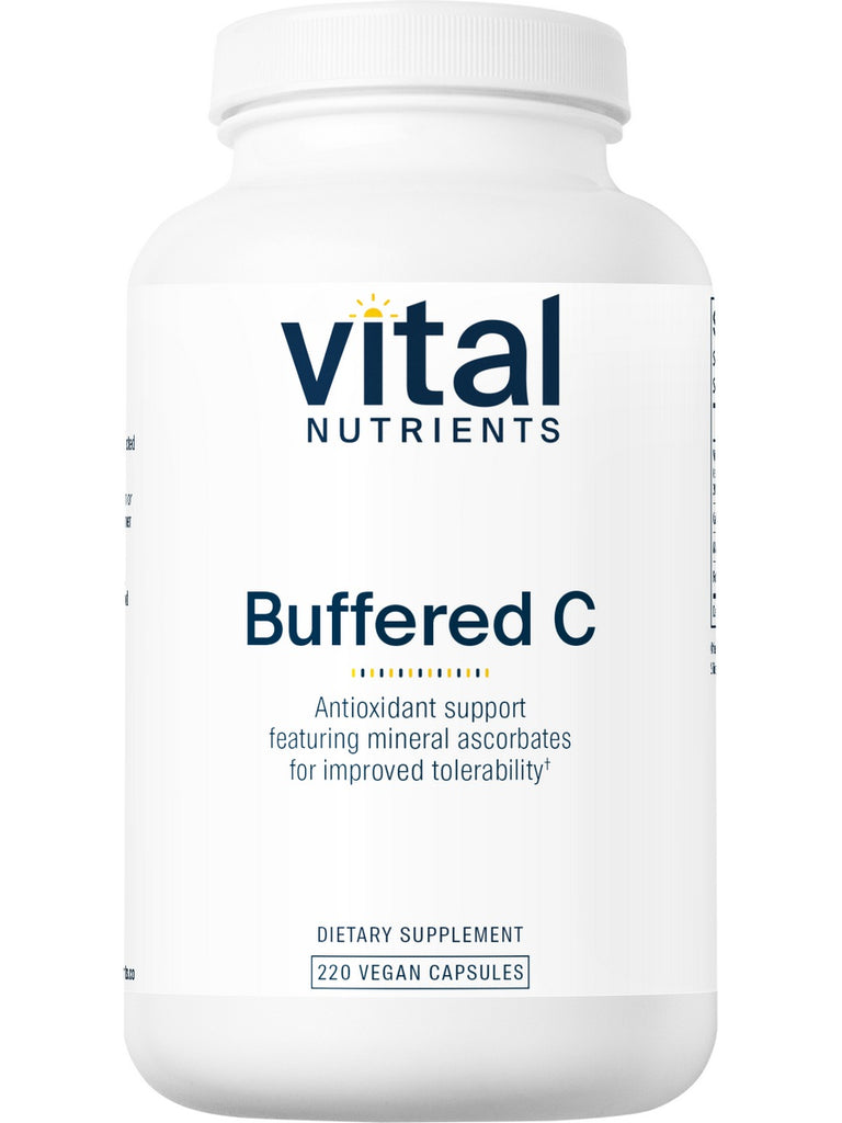 Vital Nutrients, Buffered C 500mg, 220 vegetarian capsules