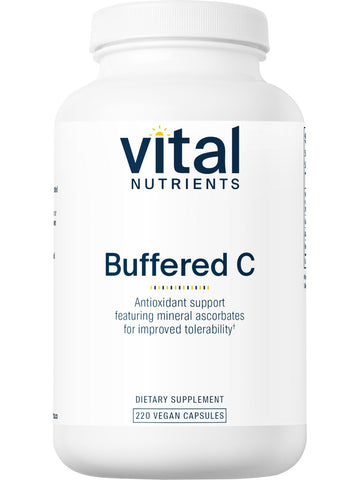 Vital Nutrients, Buffered C 500mg, 220 vegetarian capsules