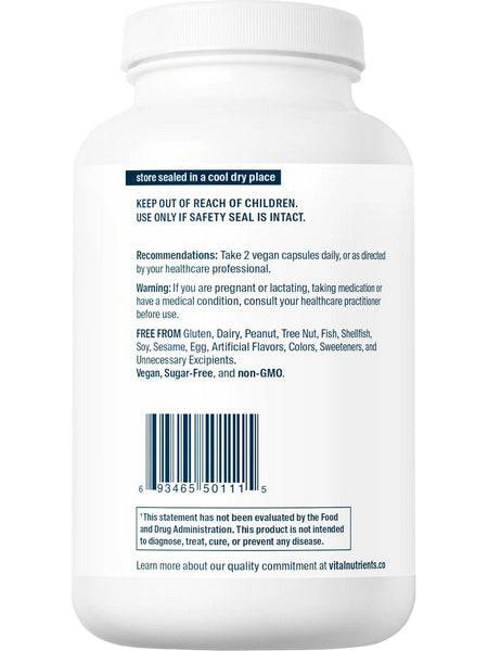 Vital Nutrients, Buffered C 500mg, 220 vegetarian capsules
