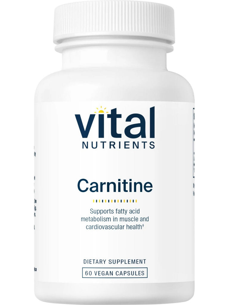 Vital Nutrients, Carnitine 500mg, 60 vegetarian capsules