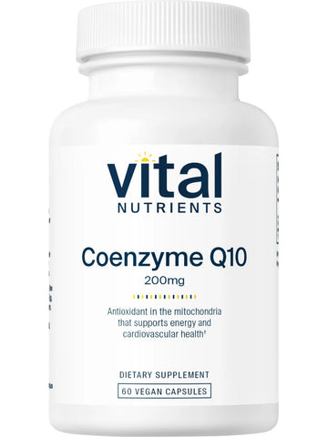 Vital Nutrients, CoEnzyme Q10 200mg, 60 vegetarian capsules