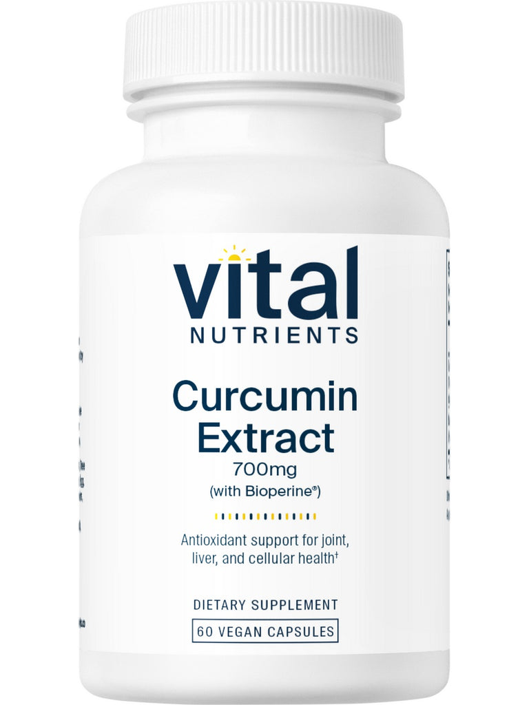 Vital Nutrients, Curcumin Extract 700mg (with Bioperine®), 60 vegetarian capsules