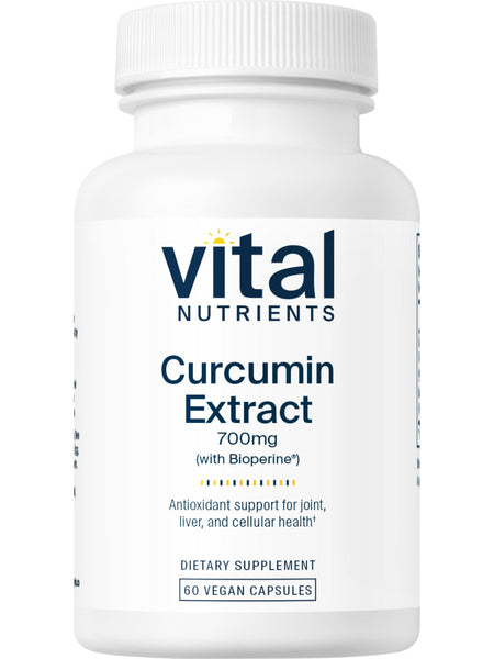 Vital Nutrients, Curcumin Extract 700mg (with Bioperine®), 60 vegetarian capsules