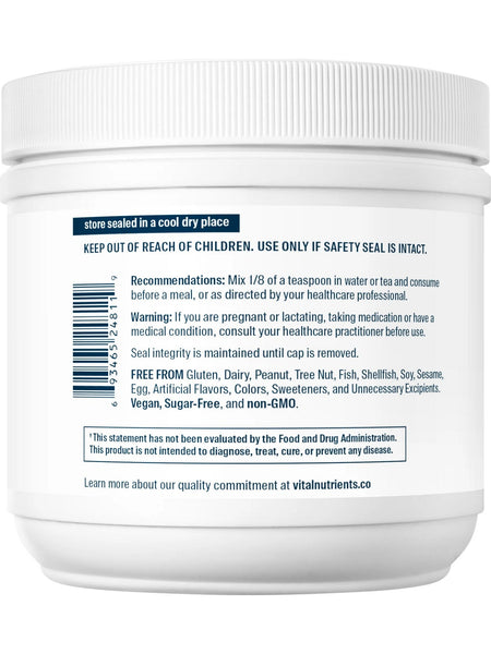 Vital Nutrients, DGL Powder, 120 grams