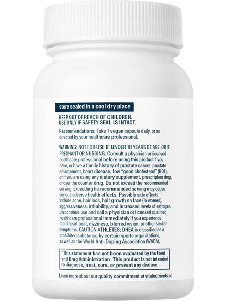 Vital Nutrients, DHEA (micronized) 10mg, 60 vegetarian capsules