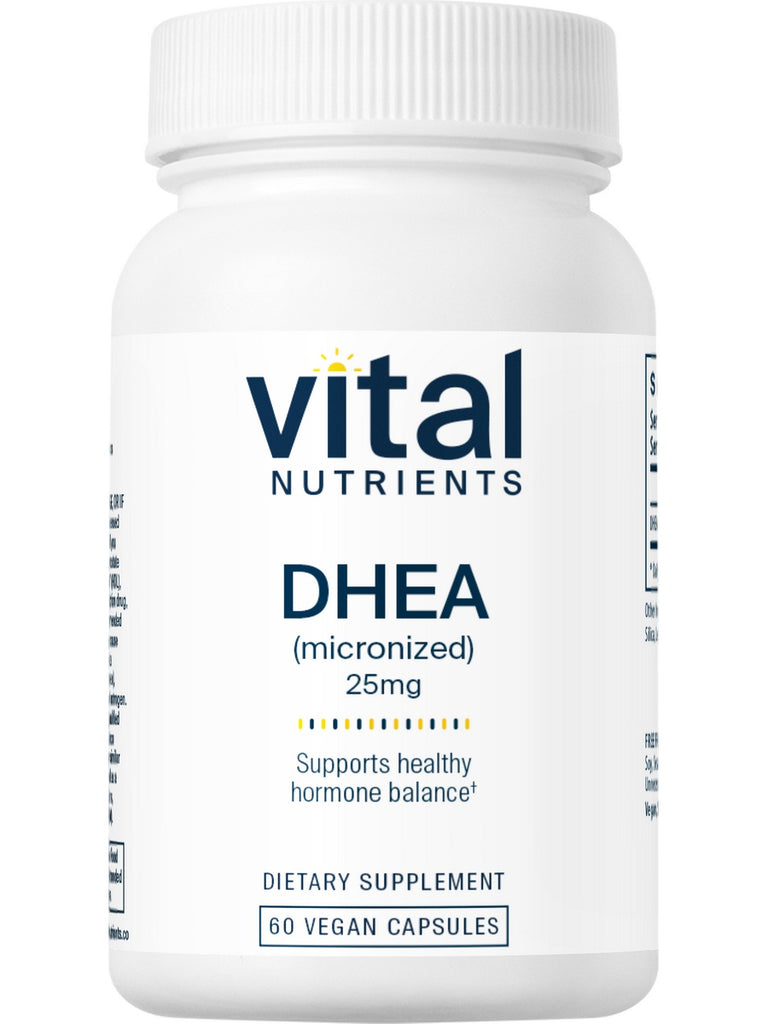 Vital Nutrients, DHEA (micronized) 25mg, 60 vegetarian capsules