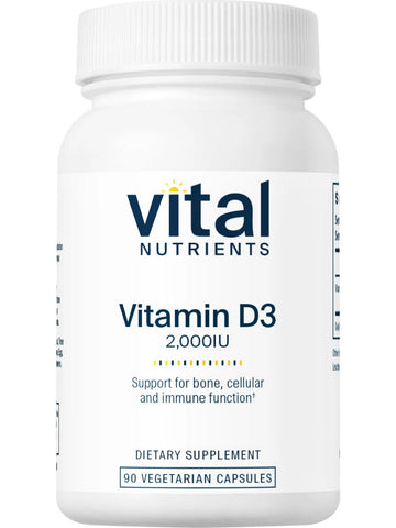 Vital Nutrients, Vitamin D3 2,000iu, 90 vegetarian capsules