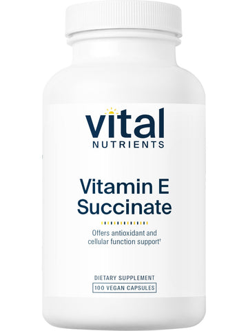 Vital Nutrients, Vitamin E Succinate (536mg alpha tocopheryl), 100 vegetarian capsules