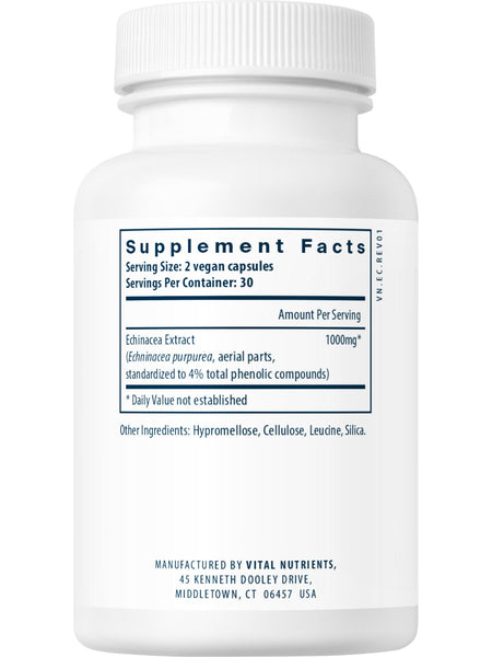 Vital Nutrients, Echinacea Extract 1000mg, 60 vegetarian capsules