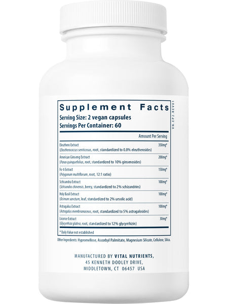 Vital Nutrients, Energy Plus, 120 vegetarian capsules