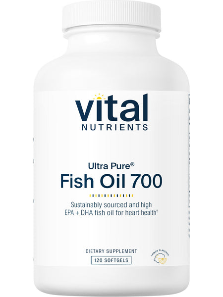 Vital Nutrients, Ultra Pure® Fish Oil 700 Pharmaceutical Grade, 120 softgels