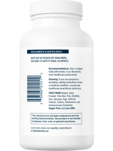 Vital Nutrients, Flax Oil, 100 softgels