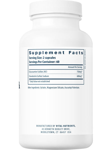 Vital Nutrients, Glucosamine & Chondroitin, 120 capsules