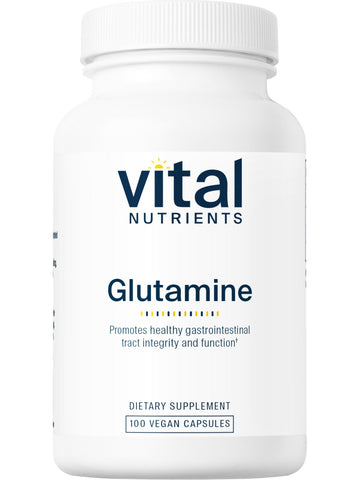 Vital Nutrients, Glutamine 3400mg, 100 vegetarian capsules