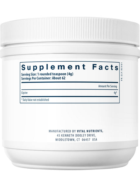 Vital Nutrients, Glycine Powder, 250 grams