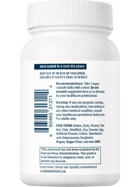 Vital Nutrients, Lithium (orotate) 5mg, 90 vegetarian capsules