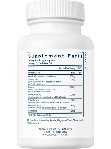 Vital Nutrients, Liver Support, 60 vegetarian capsules