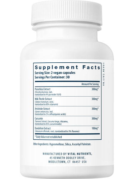 Vital Nutrients, Liver Support II (with Picororhiza), 60 vegetarian capsules