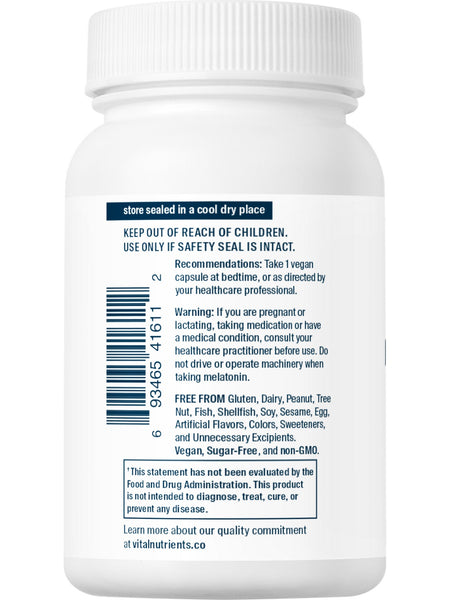 Vital Nutrients, Melatonin 3mg, 60 vegetarian capsules