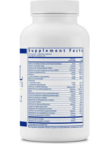 Vital Nutrients, Multi-Nutrients 2 Citrate/Malate Formula (with Copper & without Iron), 180 vegetarian capsules