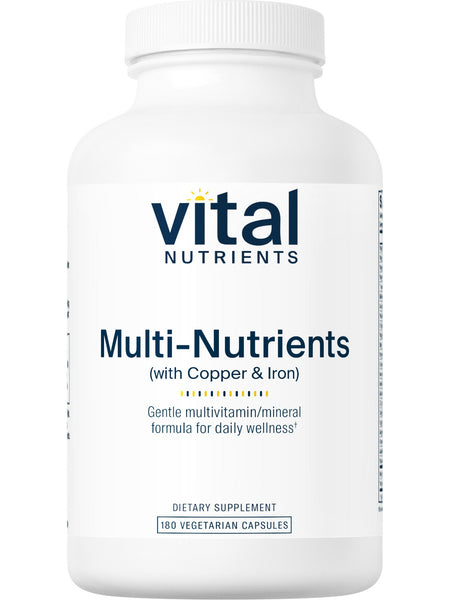 Vital Nutrients, Multi-Nutrients 4  Citrate/Malate Formula (with Copper & Iron), 180 vegetarian capsules