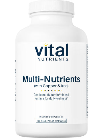 Vital Nutrients, Multi-Nutrients 4  Citrate/Malate Formula (with Copper & Iron), 180 vegetarian capsules