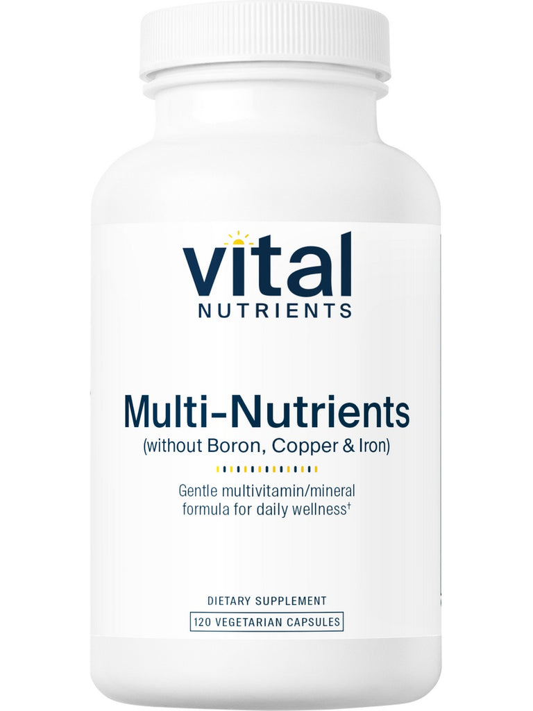 Vital Nutrients, Multi-Nutrients (Boron, Copper, and Iron Free), 120 vegetarian capsules