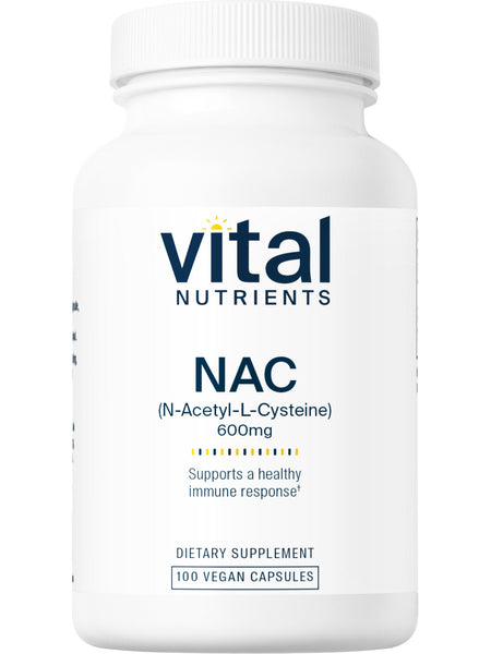 Vital Nutrients, NAC (N-Acetyl Cysteine) 600mg, 100 vegetarian capsules