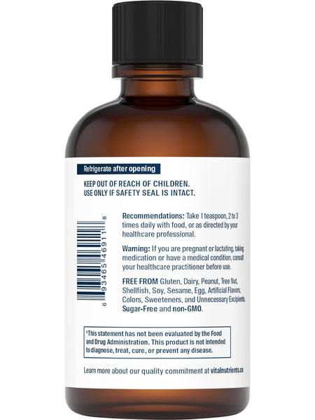 Vital Nutrients, Ultra Pure® Cod Liver Oil 1025 Pharmaceutical Grade, 200 ml