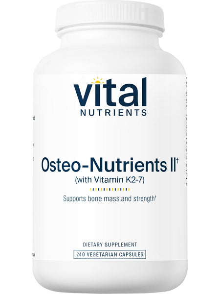 Vital Nutrients, Osteo-Nutrients II (with Vitamin K2-7), 240 vegetarian capsules