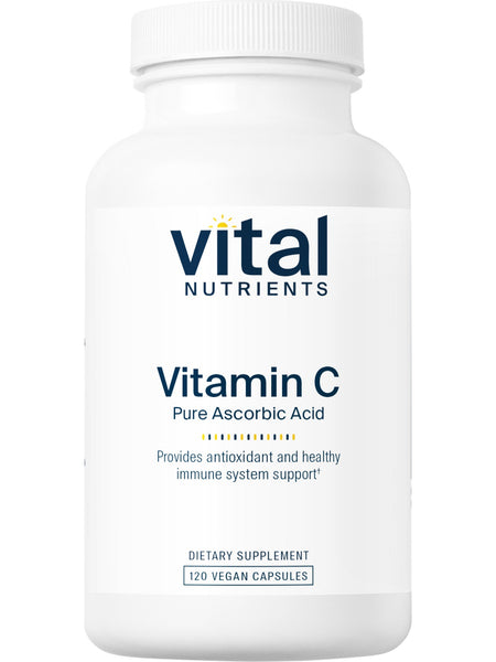 Vital Nutrients, Vitamin C (100% pure ascorbic acid) 1000mg, 120 vegetarian capsules