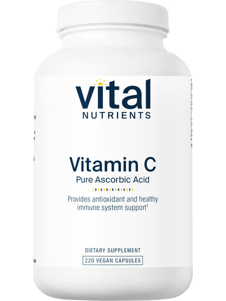 Vital Nutrients, Vitamin C (100% pure ascorbic acid) 1000mg, 220 vegetarian capsules
