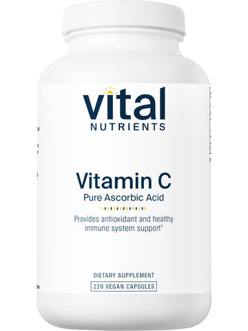 Vital Nutrients, Vitamin C (100% pure ascorbic acid) 1000mg, 220 vegetarian capsules