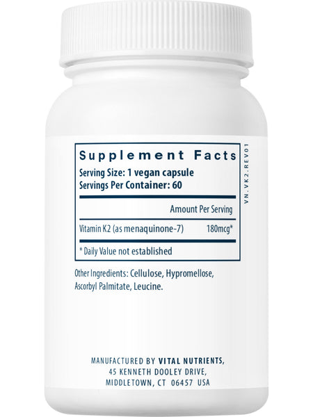 Vital Nutrients, K2-7, 60 vegetarian capsules