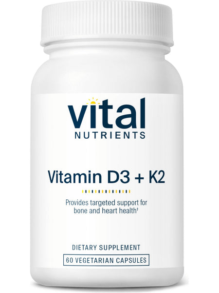 Vital Nutrients, K2-7 + D3, 60 vegetarian capsules