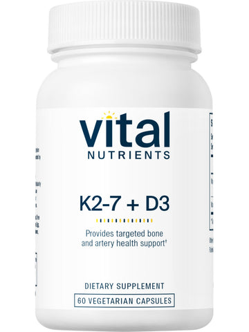 Vital Nutrients, K2-7 + D3, 60 vegetarian capsules
