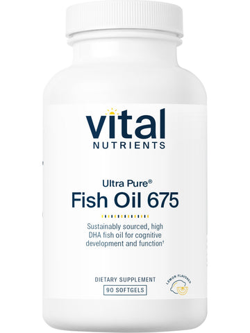 Vital Nutrients, Ultra Pure® Fish Oil 675 High Omega-3 DHA Pharmaceutical Grade, 90 softgels
