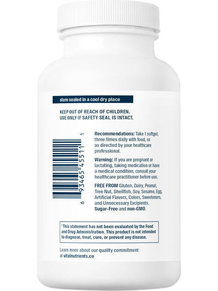 Vital Nutrients, Ultra Pure®Fish Oil 800 Pharmaceutical Grade, 90 softgels