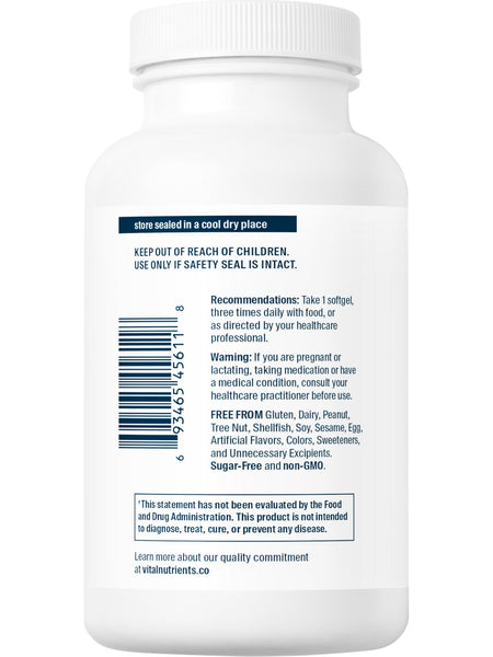 Vital Nutrients, Ultra Pure® Fish Oil 800 Tryglyceride Form Pharmaceutical Grade, 90 softgels