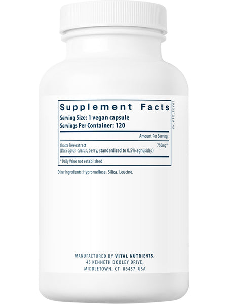 Vital Nutrients, Vitex 750 (Chaste Tree Berry Extract), 120 vegetarian capsules