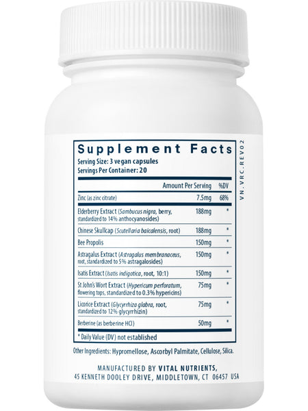 Vital Nutrients, ViraCon, 60 vegetarian capsules