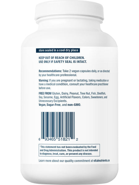 Vital Nutrients, Vitamin C with Bioflavonoids, 220 vegetarian capsules