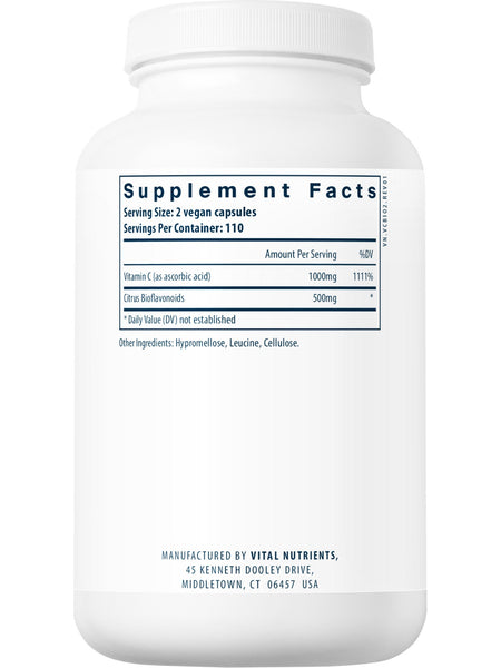 Vital Nutrients, Vitamin C with Bioflavonoids, 220 vegetarian capsules
