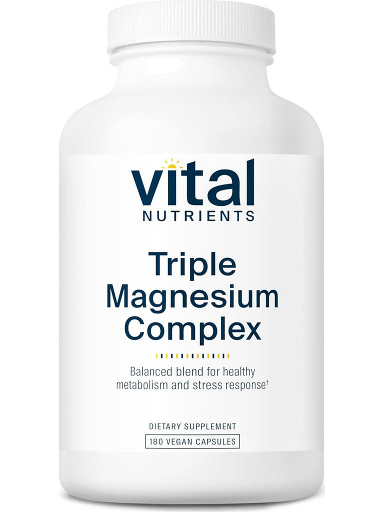 Vital Nutrients, Triple Magnesium Complex, 180 Vegan Capsules