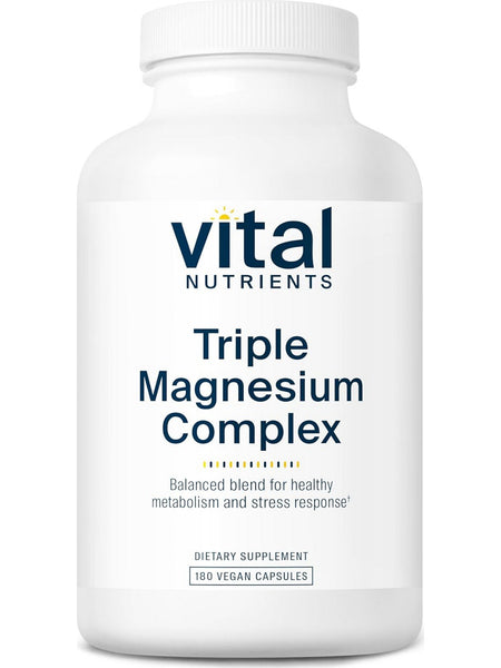 Vital Nutrients, Triple Magnesium Complex, 180 Vegan Capsules