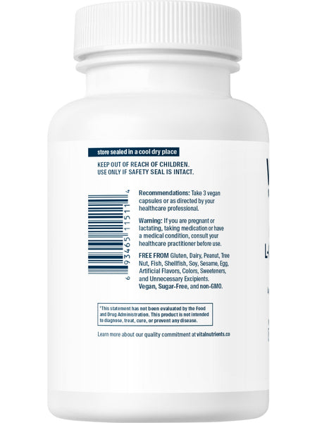 Vital Nutrients, Acetyl L-Carnitine 500mg, 60 vegetarian capsules