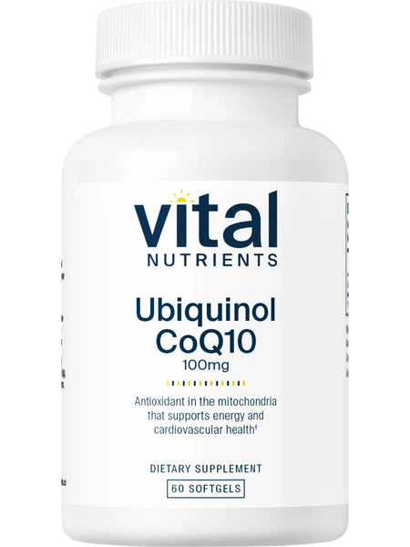 Vital Nutrients, Ubiquinol CoQ10 100mg, 60 vegetarian capsules