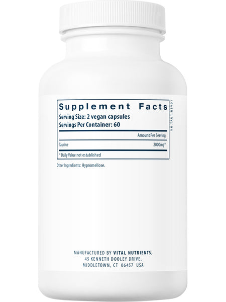 Vital Nutrients, Taurine 1000mg, 120 vegetarian capsules