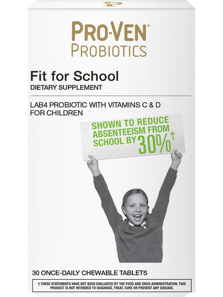 Pro-Ven Probiotics, Fit for School, 30 Once-Daily Chewable Tablets
